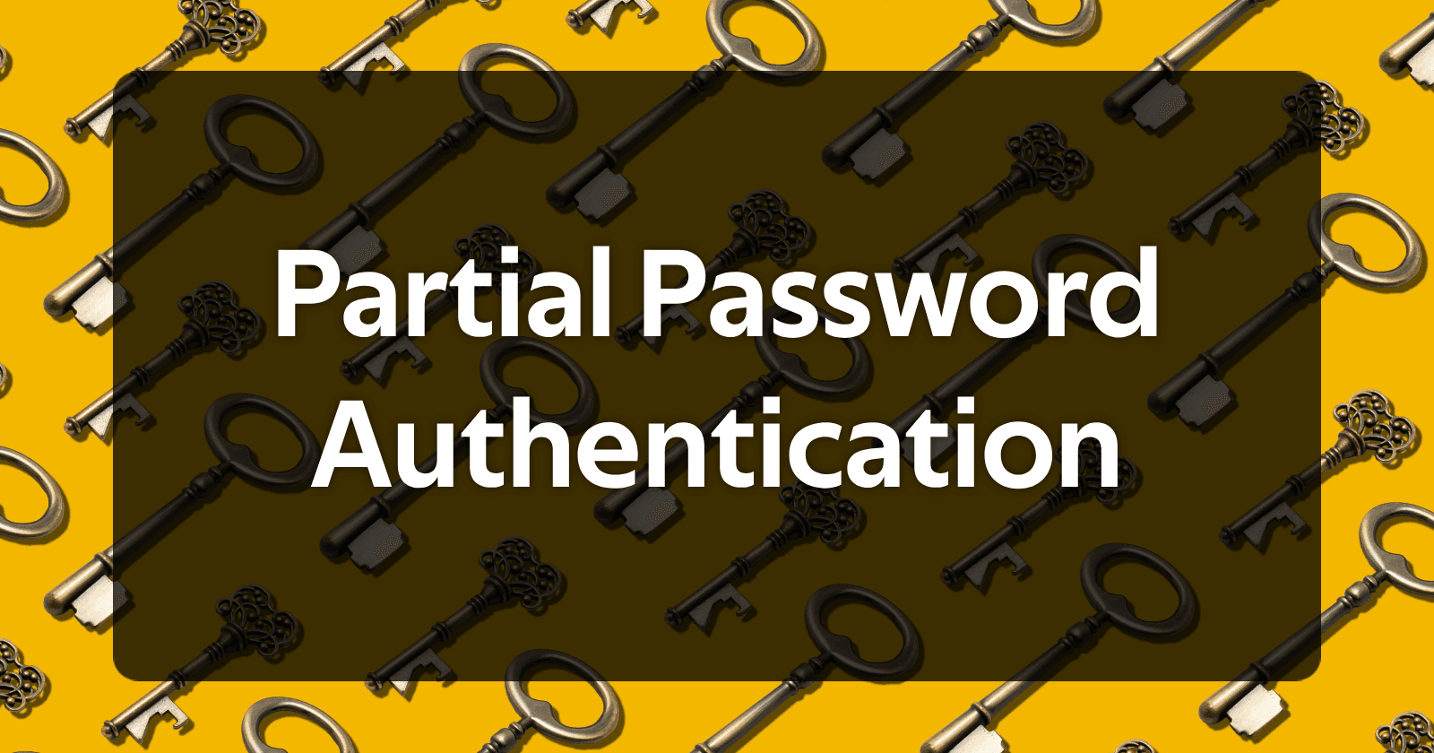 Partial Password Authentication